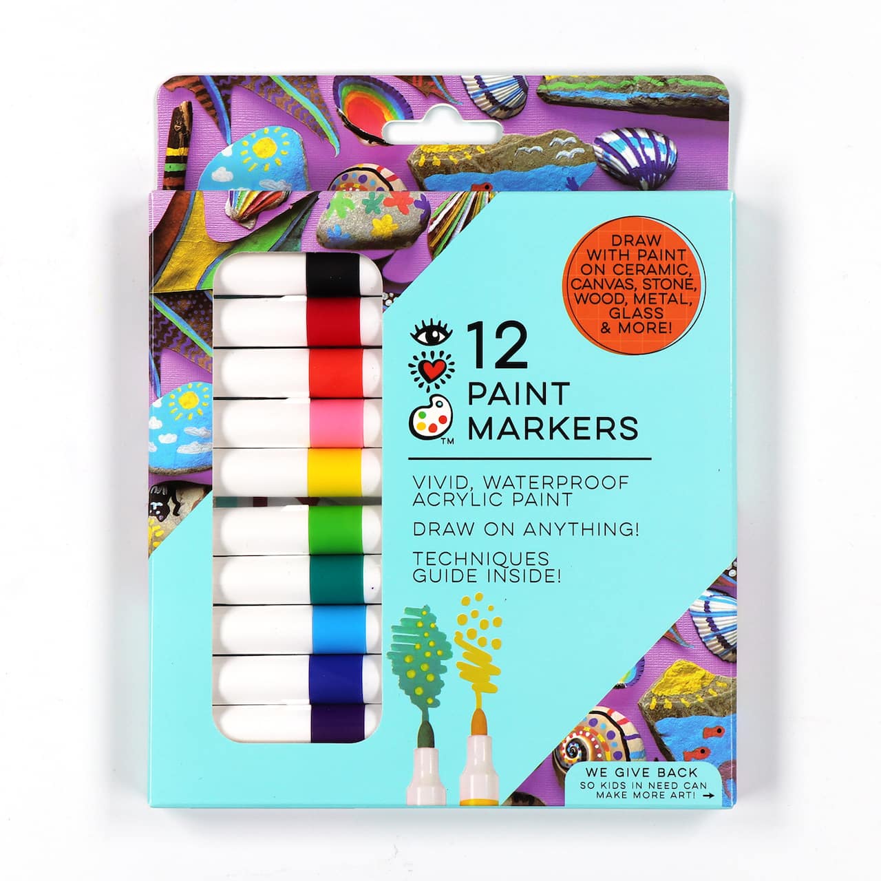 Bright Stripes 12 Acrylic Paint Marker Set